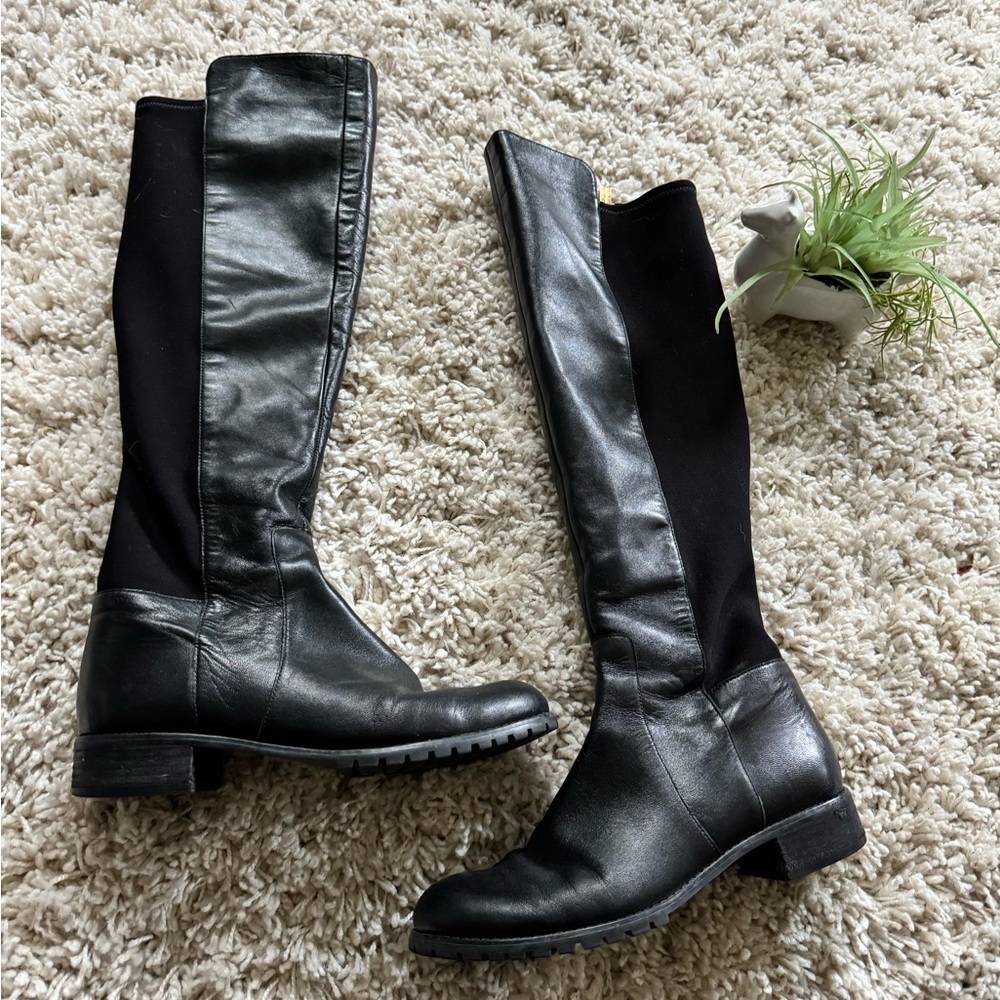 Fashionable faux leather highrise black cute going out evening fall wint… - Picture 3 of 7